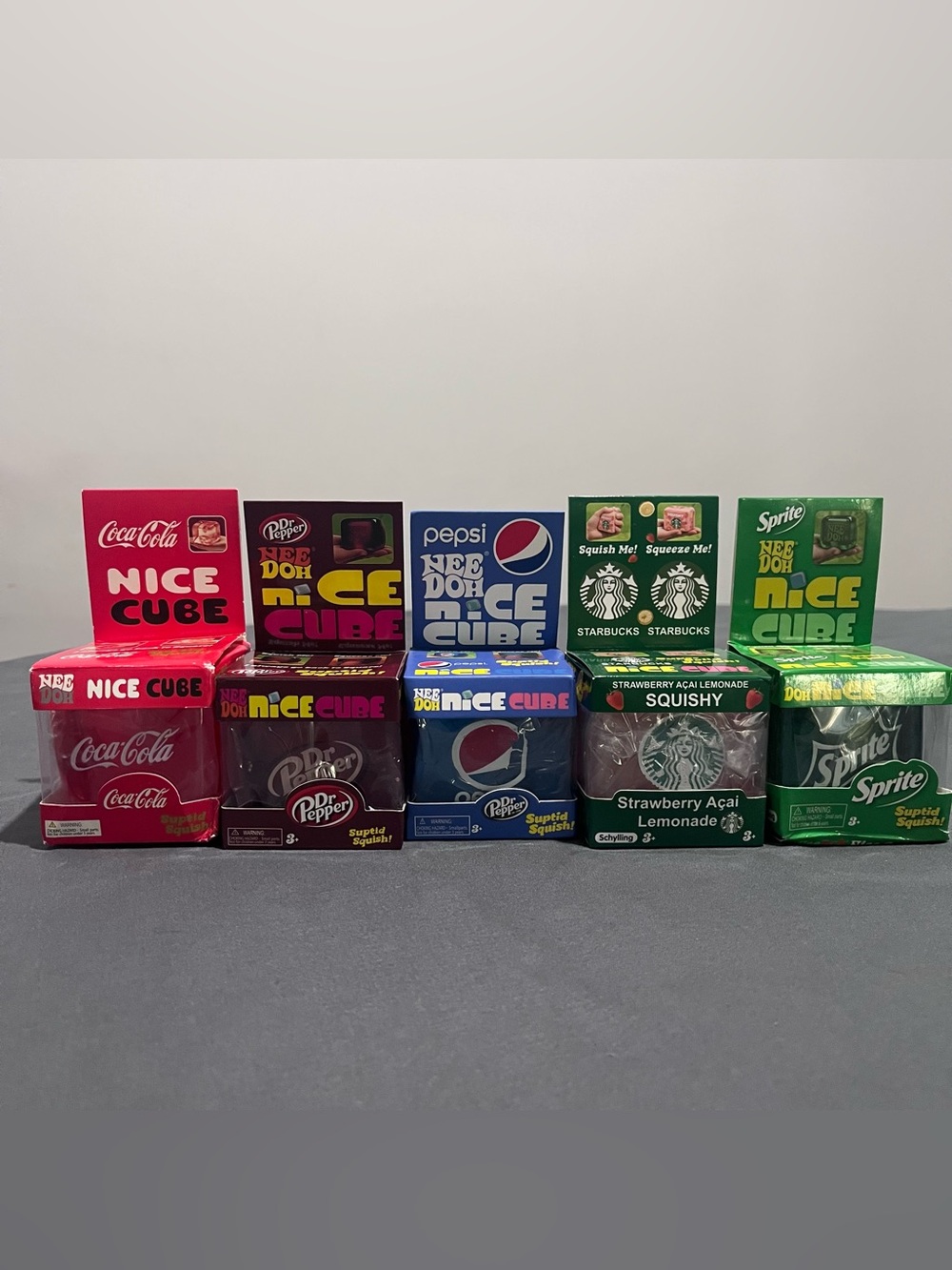 NeeDoh Nice Cube, Ice Baby Bundle 5 Count NEW Soda Lot 5 Pepsi